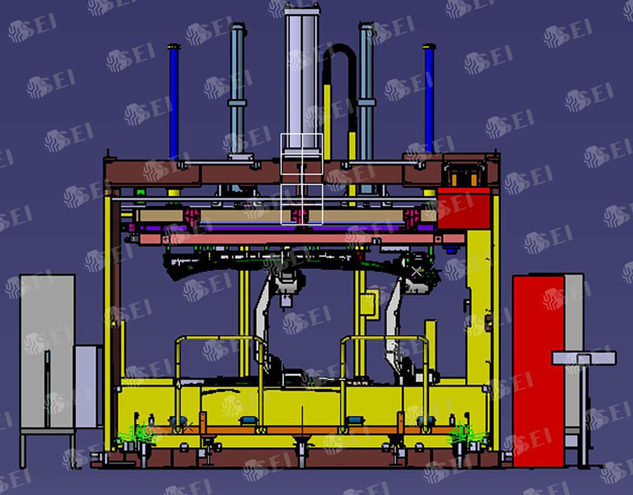 六軸機器人噴膠壓著機