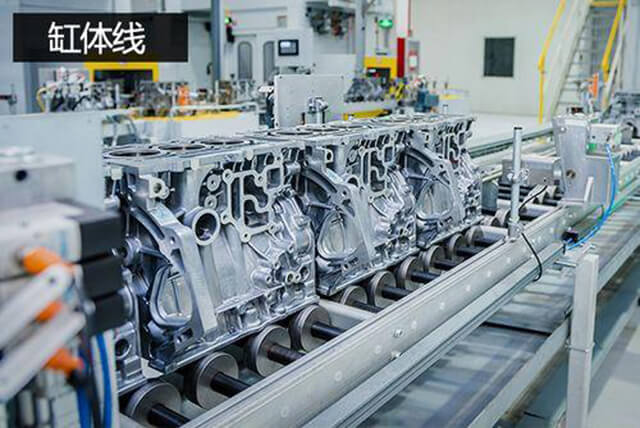 汽車發(fā)動機裝配線
